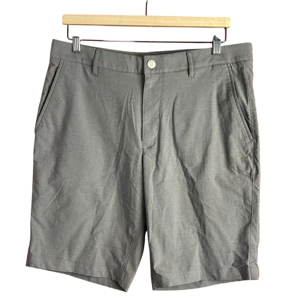 Bonobos Men's Grey Flat Front Chino Golf Shorts 10" Inseam Size 32‎